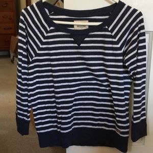 HOLLISTER nautical striped baseball tee